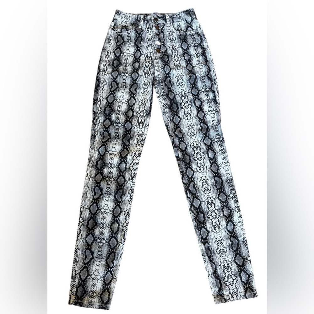 Princess Polly Snakeskin Print Pants Size 4